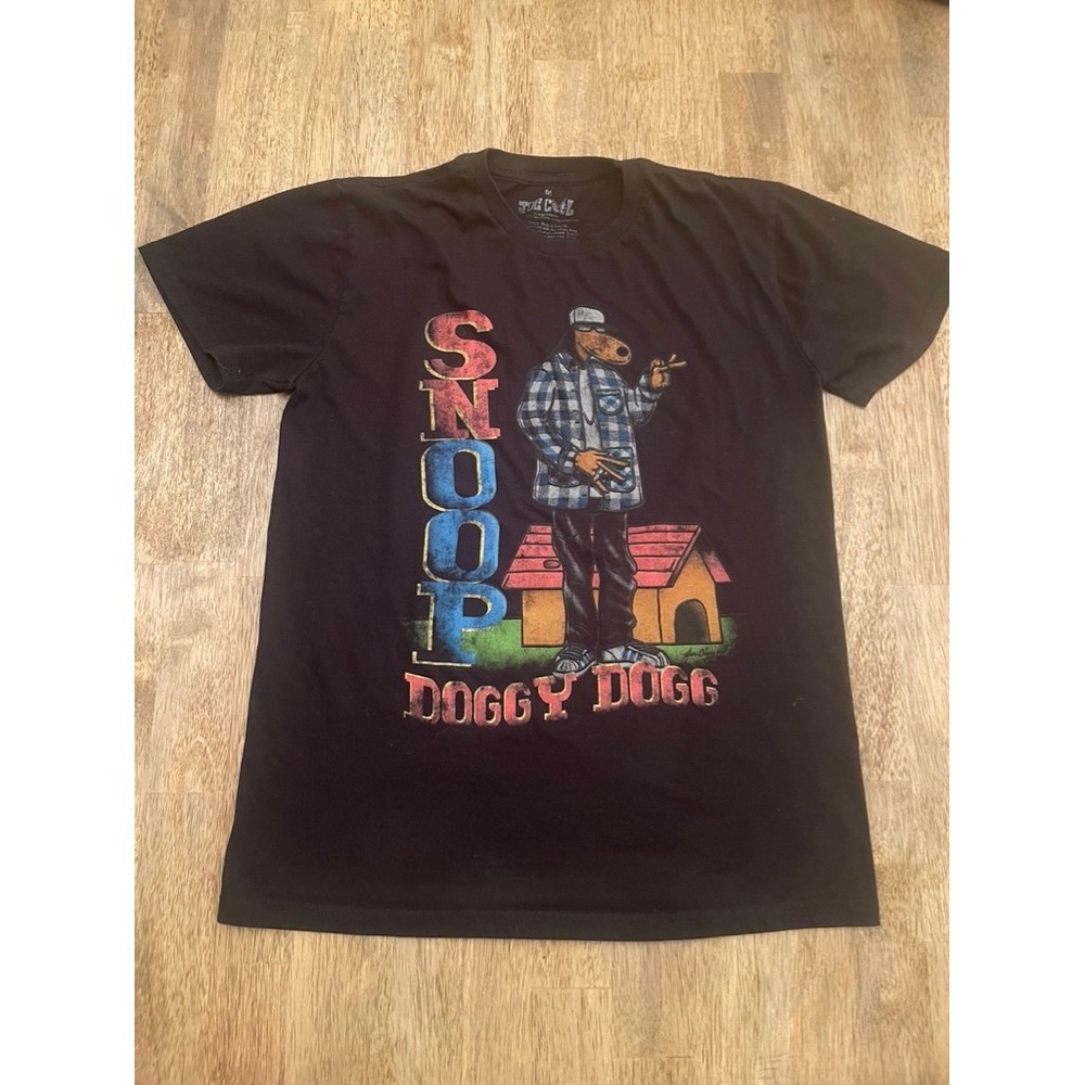 Snoop Doggy Dogg Joe Cool Graphic T-Shirt Mens Medium Black Rap Hip Hop Tee